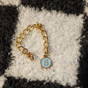 💀Gold Stanley Chain with Blue Charm